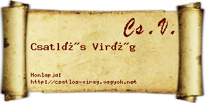 Csatlós Virág névjegykártya